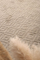 Dawn Cove Ash Diamond Wool Rug