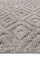 Dune Cove Grey Diamond Wool Rug