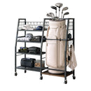 Golf Bag Storage Rack Golf Organizer Hold 1 Bags 4 Shelves