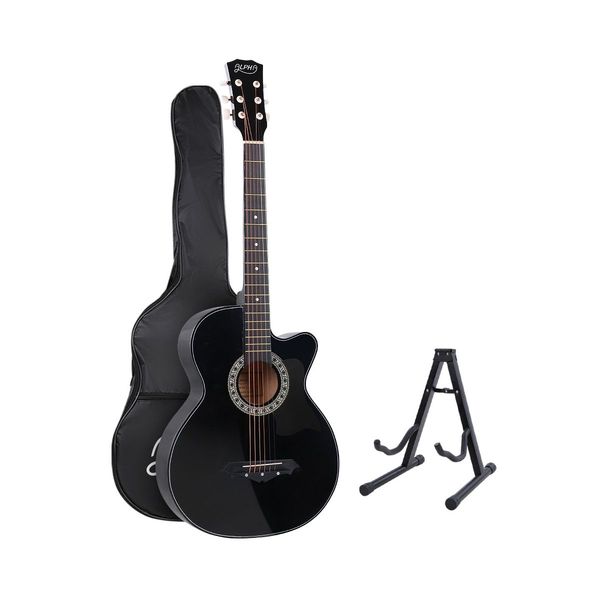 Alpha 38 Inch Wooden Acoustic Guitar With Accessories Set