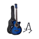 Alpha 38 Inch Wooden Acoustic Guitar With Accessories Set