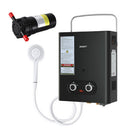 Portable Gas Water Heater LPG-powered System Black With Pump
