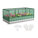 Galvanized Raised Garden Bed With Mini Greenhouse Cover