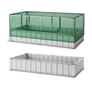 Galvanized Raised Garden Bed With Mini Greenhouse Cover