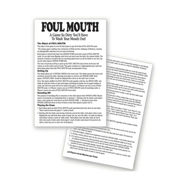 Foul Mouth Novelty Card Game