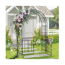 Garden Arbor With Multiple Side Crossbars For Decoration Black
