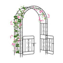 Garden Arbor With Multiple Side Crossbars For Decoration Black