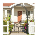 Garden Arbor With Multiple Side Crossbars For Decoration Black