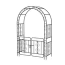 Garden Arbor With Multiple Side Crossbars For Decoration Black