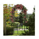 Garden Arch Arbor Trellis With Gate Tall Metal Arbour Archway Black