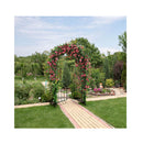 Garden Arch Arbor Trellis With Gate Tall Metal Arbour Archway Black