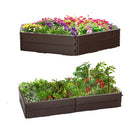 HDPE Raised Garden Bed with 2 Configurations of Rectangular and Hexagon