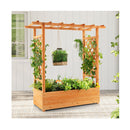 Raised Garden Bed With Top And Side Trellis For Garden