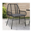 Garden Chairs 2 Pcs With Cushions Black Poly Rattan