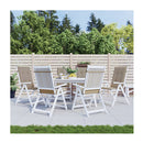 Garden Highback Chair Cushions 6 Pcs Taupe 120X50X3 Cm Fabric