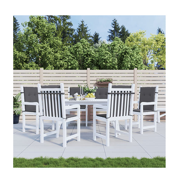 Garden Lowback Chair Cushions 6 Pcs Anthracite Oxford Fabric