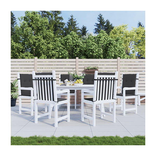 Garden Lowback Chair Cushions 6 Pcs Black 100X50X3 Cm Oxford Fabric