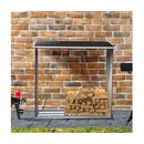Wood Storage Shed Galvanized Steel Black