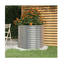 Garden Planter Powder Coated Steel 80X80X68 Cm Silver