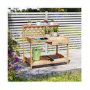Garden Potting Bench Table Wooden Planting Workstation