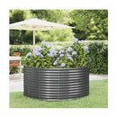 Garden Raised Bed Anthracite 140X140X68 Cm Powder Coated Steel