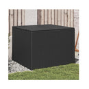 Garden Storage Box Black 291L Poly Rattan
