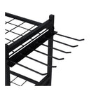 Garden Tool Organiser Stand Holder 3 Tier Rack With Wheels Side Hooks
