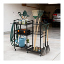 Garden Tool Organiser Stand Holder 3x2tier Storage Rack With Wheels