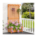 Raised Garden Bed With Trellis And Drainage Holes For Garden