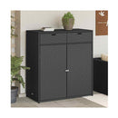 Garden Storage Cabinet Black 105X55X113 Cm Poly Rattan