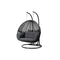 Outdoor Egg Swing Hanging Pod Chair Wicker Cushion 2 Person Grey