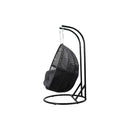 Outdoor Egg Swing Hanging Pod Chair Wicker Cushion 2 Person Grey