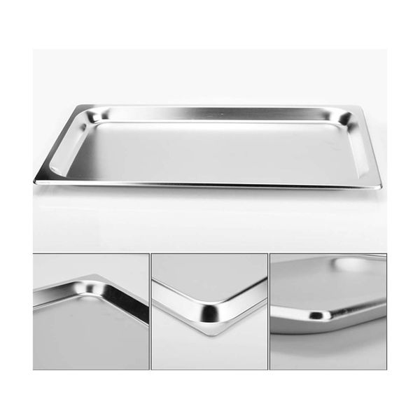 Gastronorm Full Size Gn Pan 2Cm Deep Stainless Steel Tray With Lid