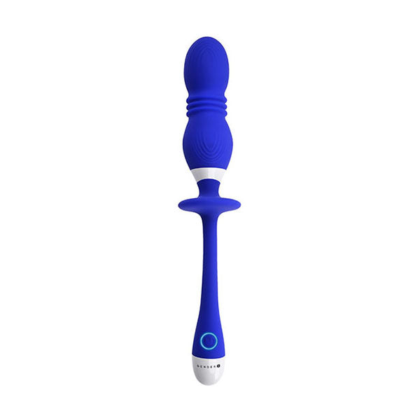 Gender X Play Ball Blue Usb Rechargeable Thrusting And Vibrating Orbs