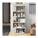Geometric S Shaped Bookcase With Anti Toppling Device White