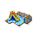 Giant Soccer Themed Inflatable Water Slide With Splash Pool