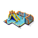 Giant Soccer Themed Inflatable Water Slide With Splash Pool