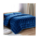 Bedding Faux Mink Quilt Queen Size Navy