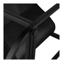 Glass Coffee Table Sofa End Side With Magazine Holder