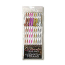 Glitterati Coloured Party Tall Straws 8 Pack