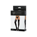 Glossy Wetlook Stockings Lotis Black