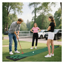 Golf Pong Game Set Portable Golf Putting Mat With 2 Adjustable Putters