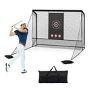 Golf Practice Hitting Net With Dual Side Barriers And Target Cloth