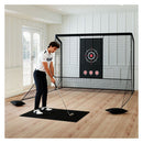 Golf Practice Hitting Net With Dual Side Barriers And Target Cloth