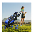3 Wheel Folding Golf Push Cart With Adjustable Handle And Padded Seat