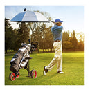 3 Wheel Folding Golf Push Cart With Adjustable Handle And Padded Seat