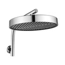 Bath 13 Inch Round Plastic Shower Head Rose Gooseneck Wall Arm Set