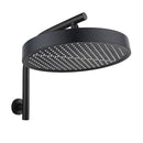 Bath 13 Inch Round Plastic Shower Head Rose Gooseneck Wall Arm Set