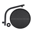 Bath 13 Inch Round Plastic Shower Head Rose Gooseneck Wall Arm Set