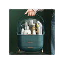 Green Cosmetic Jewelry Storage Organiser With Antler Led Light Mirror